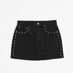 Abercrombie & Fitch Black Studded Mini Skirt